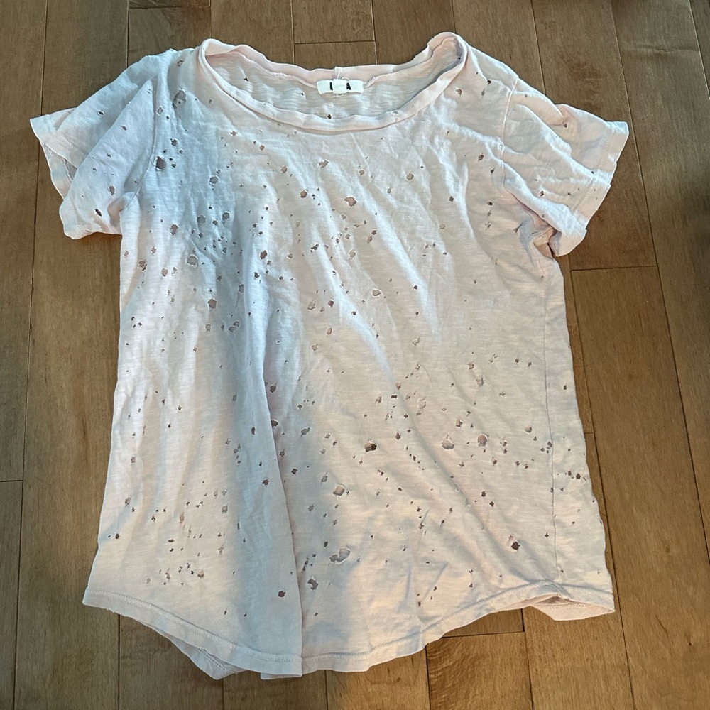 Distressed White T-Shirt